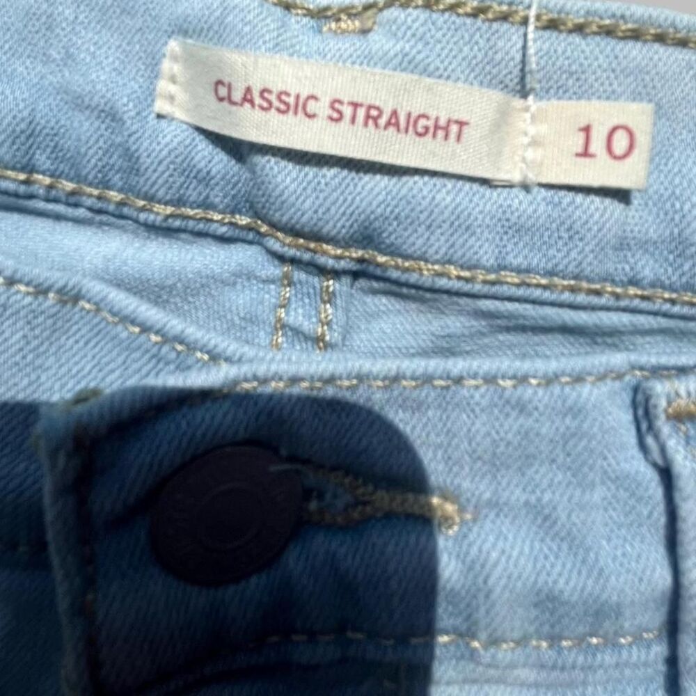 Levis Womens 10 Blue Denim Classic Straight Fit - Light Wash Stretch 30x30 - Picture 3 of 8